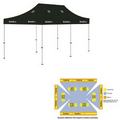 10' x 20' Black Rigid Pop-Up Tent Kit, Full-Color, Dynamic Adhesion (15 Locations)